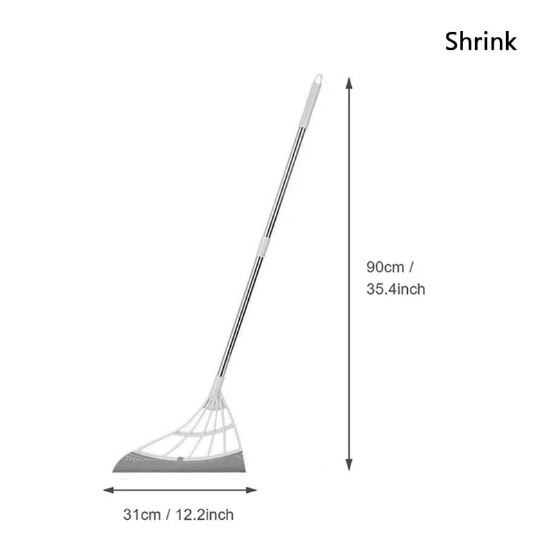 HULIANFU Magic Broom Rubber Hand Push Sweeper Floor Wiper Squeegee for Floor Cleaning Floor Squeegee Sweeping Brush Pet Hair Broom - Deanwangkt