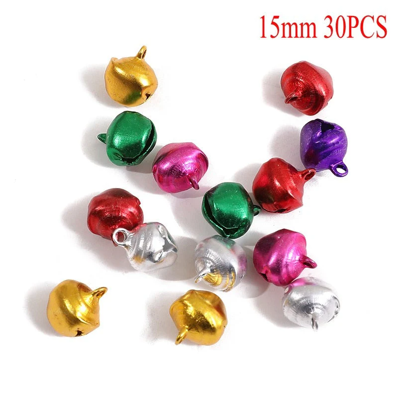 HULIANFU  Christmas Decoration Bells Iron Loose Beads Small for Festival Party Decoration Christmas Tree Decoration DIY Crafts Accessories - Deanwangkt