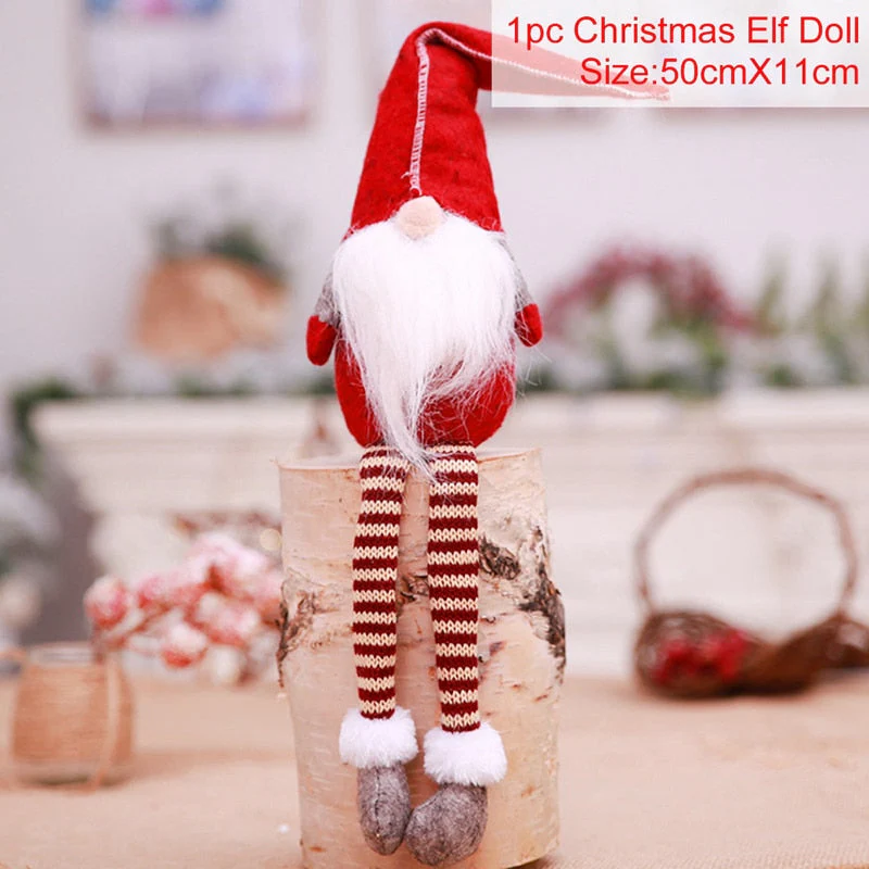 HULIANFU Santa Claus Christmas Doll Merry Christmas Decorations for Home Elk Christmas Ornaments Xmas Tree Decor  Navidad Natal Gifts - Deanwangkt