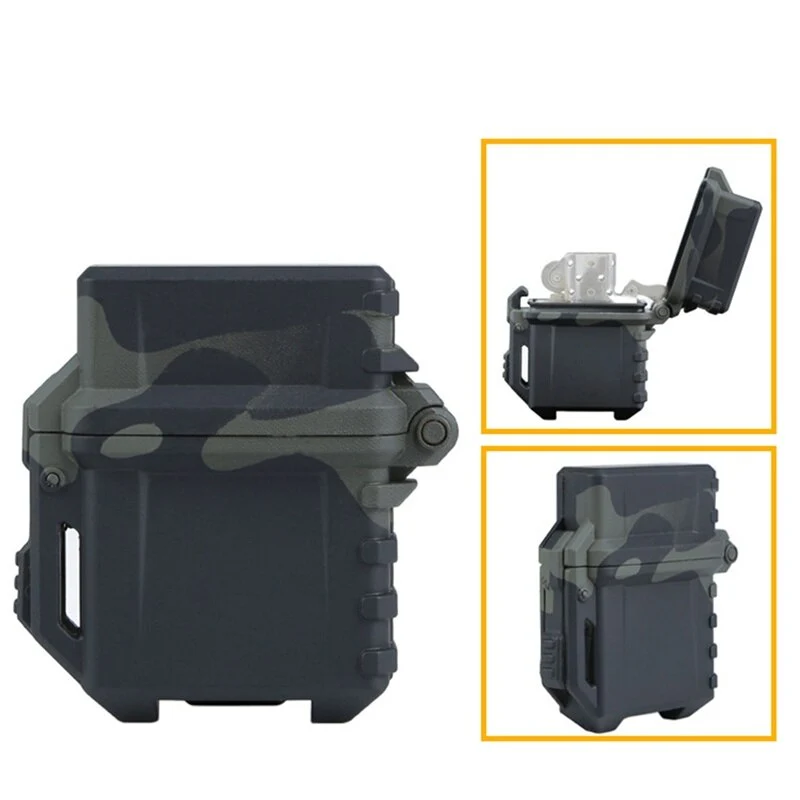 HULIANFU Tactical Kitchen Lighters Shell Storage Case Container Organizer Holder For Zippo Inner Tank Outdoor Camping Survival Tool Nylon - Deanwangkt