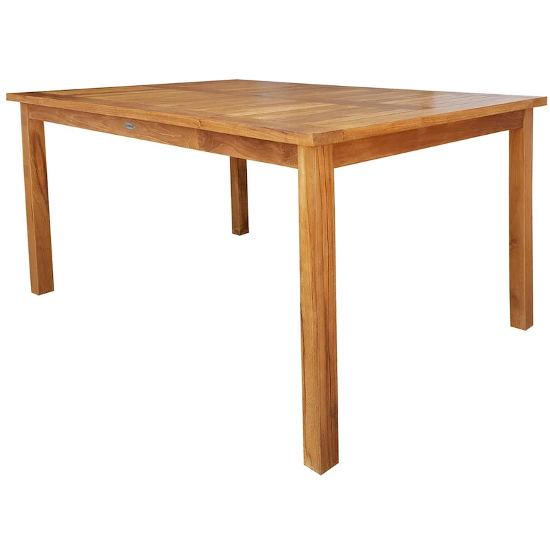 Chic Teak Maldives Rectangular Teak Wood Bistro Bar Table, 63 x 35 inch (table only)