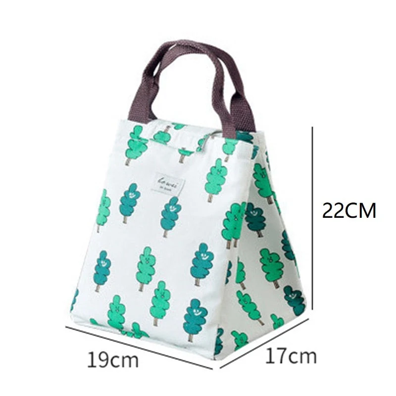 HULIANFU Lunch Bag Lunch Box Thermal Insulated Canvas Tote Pouch Kids School Bento Portable Dinner Container Picnic Food Storage Bags - Deanwangkt