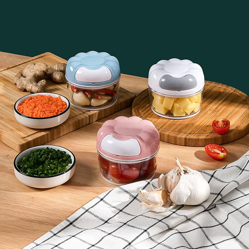HULIANFU Multi-function Garlic Grinding Chopper Manual Garlic Press Food Vegetables Cutter Meat Grinders Kitchen Gadgets pepper corn - Deanwangkt