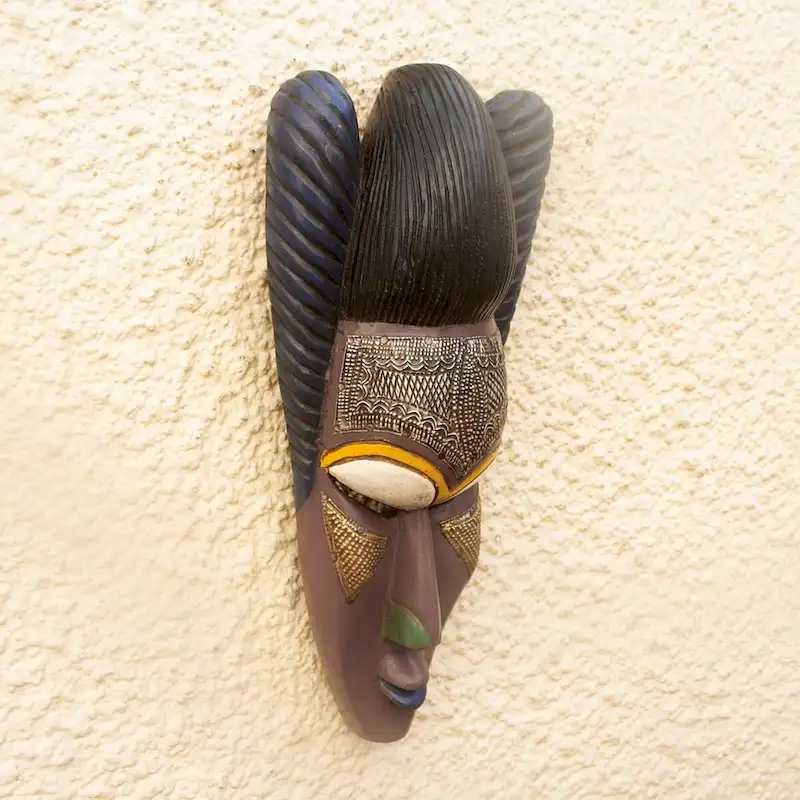 Novica Handmade Agbeko African Wood Mask