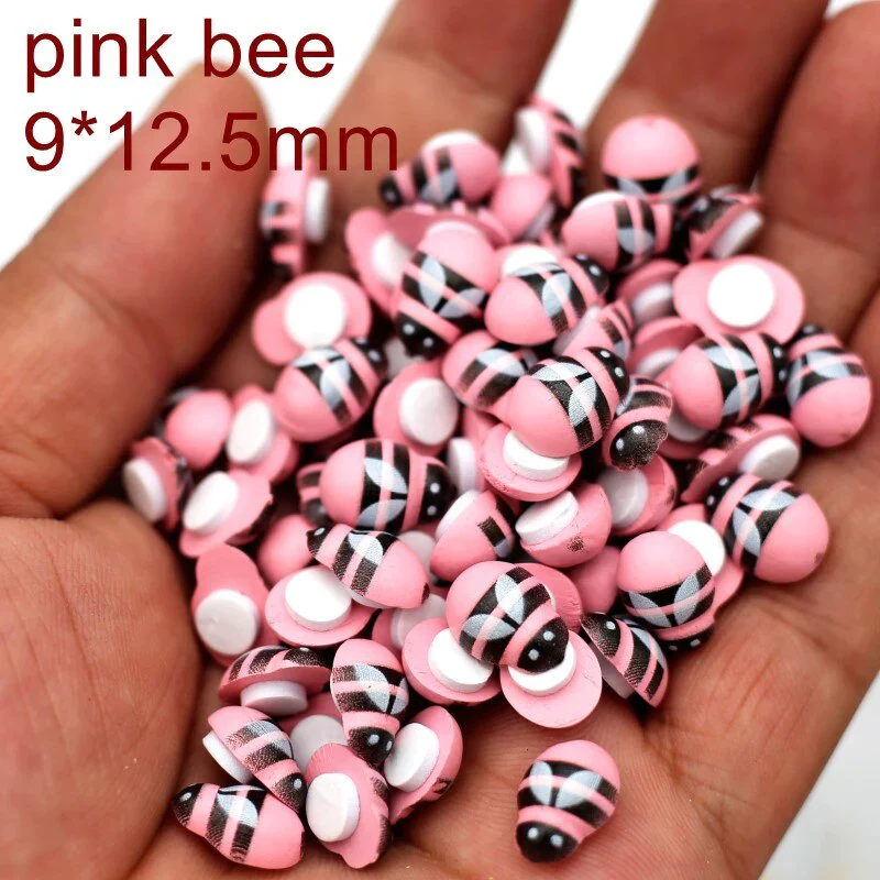 HULIANFU MINI Wood Bee Ladybug Colorful with Glue Home Refrigerator Wall Decoration DIY Handmade Child Gift Party Accessories 50/100pcs - Deanwangkt