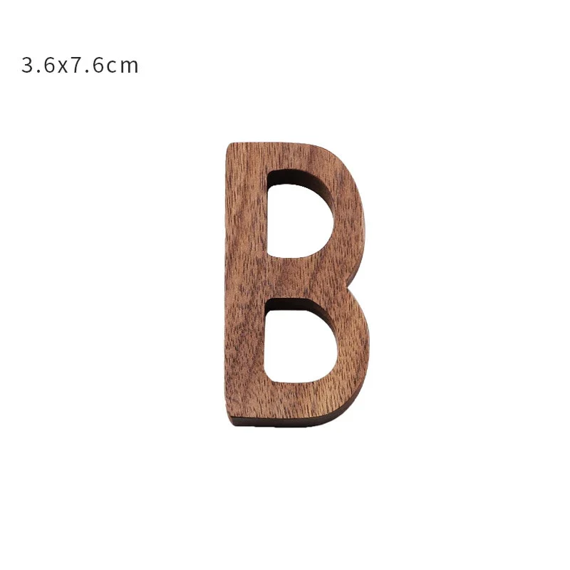 HULIANFU NEW Nordic Style Black Walnut Letter Decorative Letters Combination Wall Decoration DIY Letter Home Decoration Wooden Alphabet - Deanwangkt