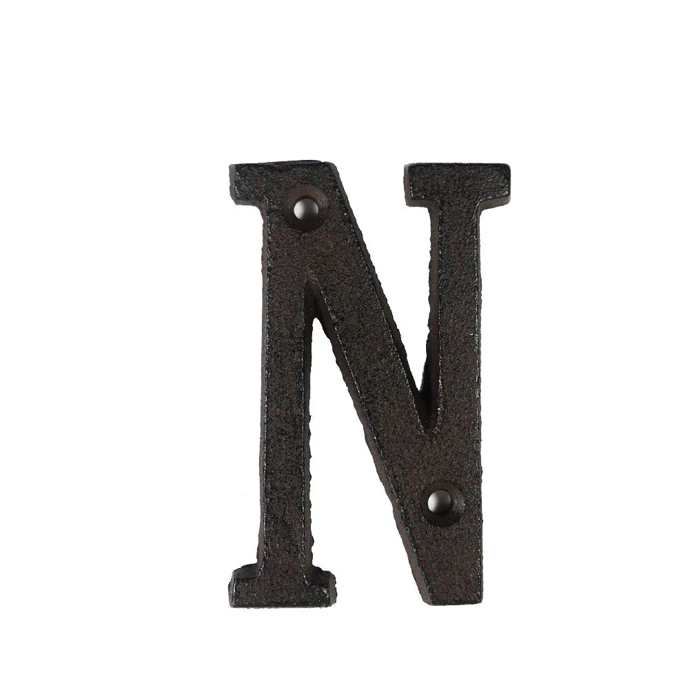 HULIANFU Metal Letters Numbers Cast Iron Decoration House Sign Doorplate DIY Cafe Wall CLH@8 - Deanwangkt