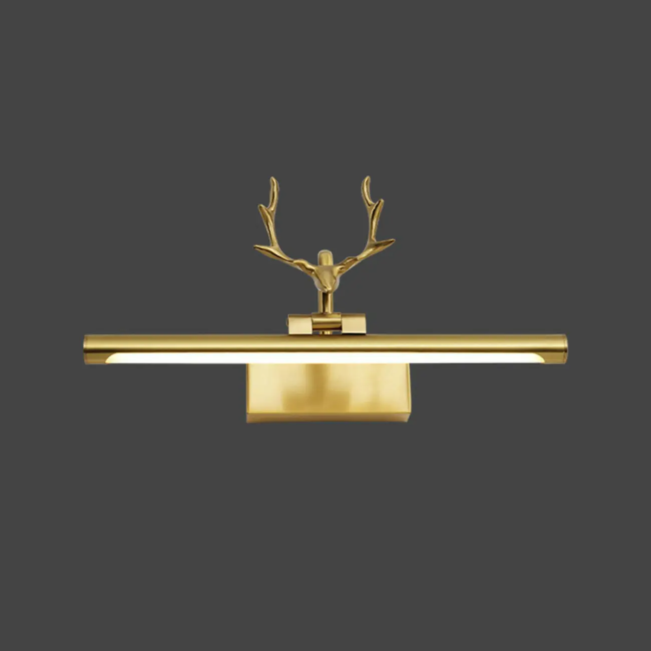 Gold Metal Antler Design LED Vanity Wall Lamp for Bathroom