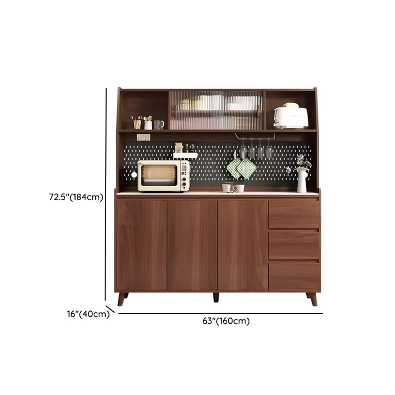 Modern Slab Stone Countertop Kitchen Sideboard