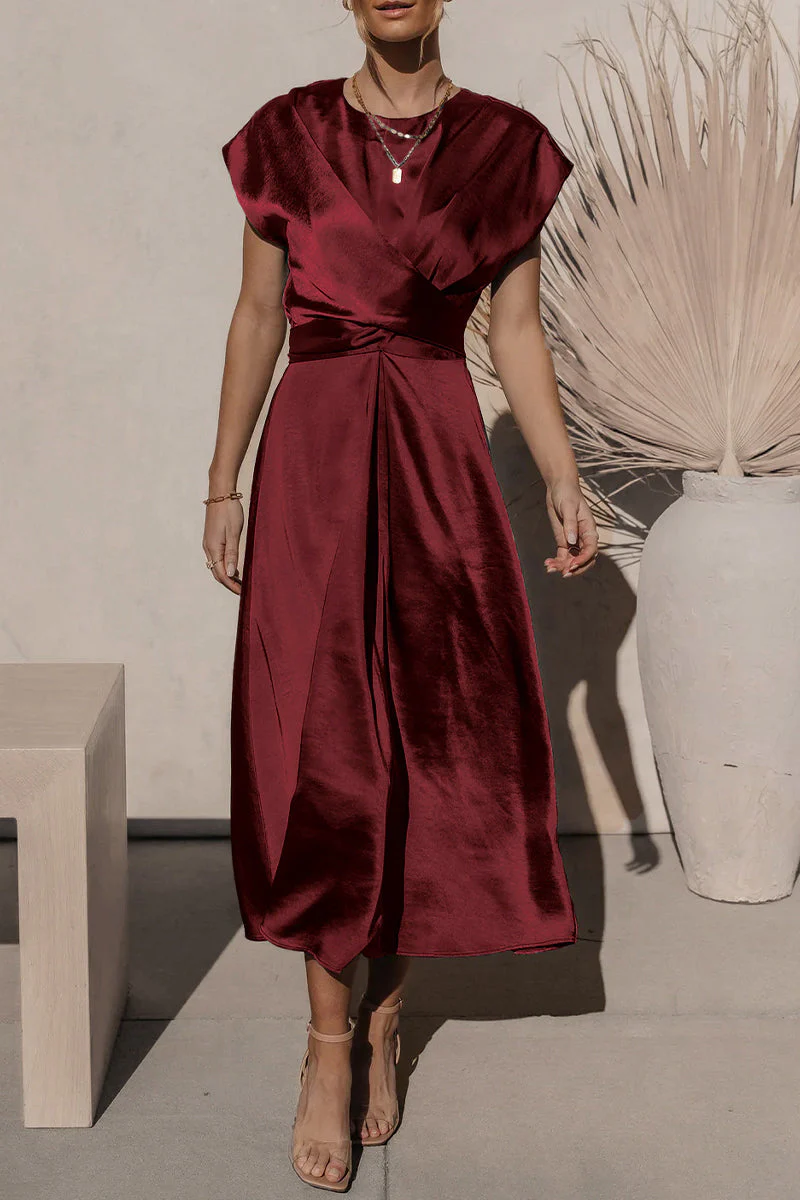 hulianfu Celebrities Elegant Solid Bandage U Neck Dresses(6 Colors) - Deanwangkt