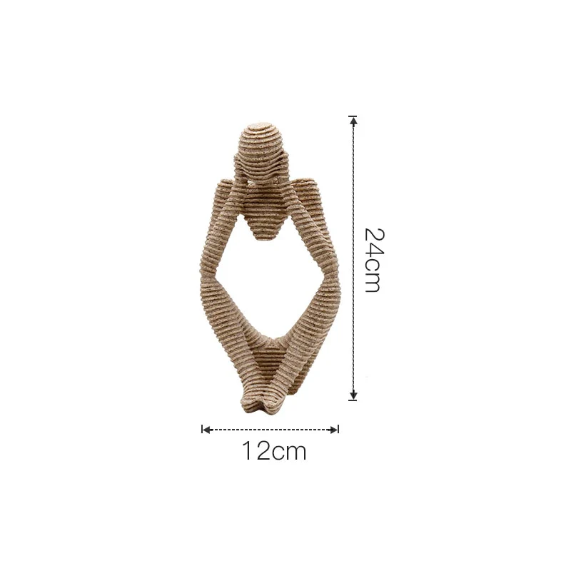 HULIANFU Modern European Style Resin Abstract Thinker Statue For Decoration Simple Sculpture Figurine Hotel Office Home Decor New - Deanwangkt