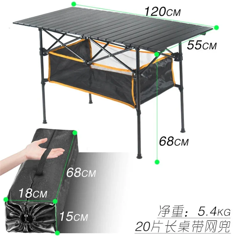 HULIANFU New Outdoor Folding Table Chair Camping Aluminium Alloy BBQ Picnic Table Waterproof Durable Folding Table Desk - Deanwangkt