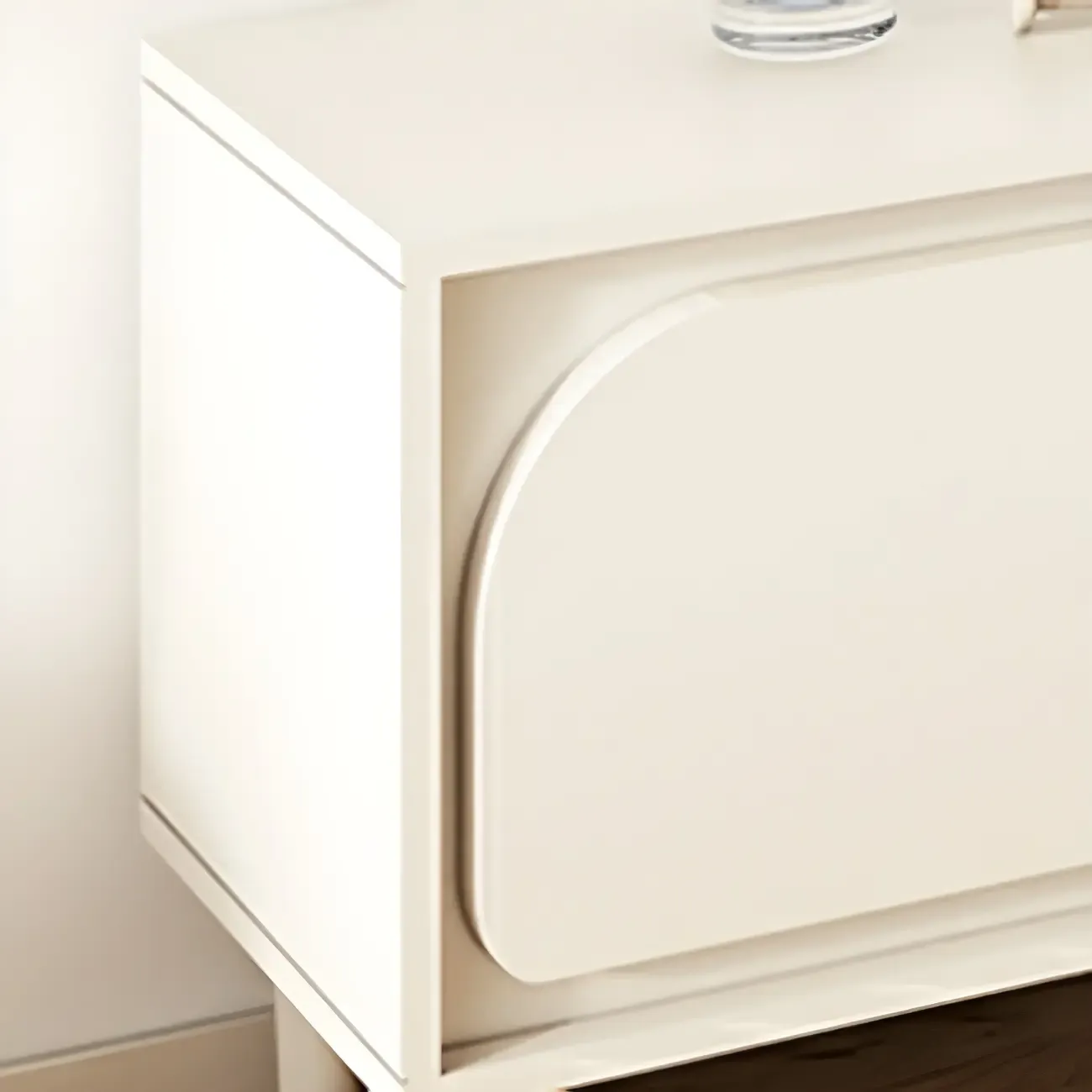 79 White Modern Wood Cable Management TV Stand with Legs