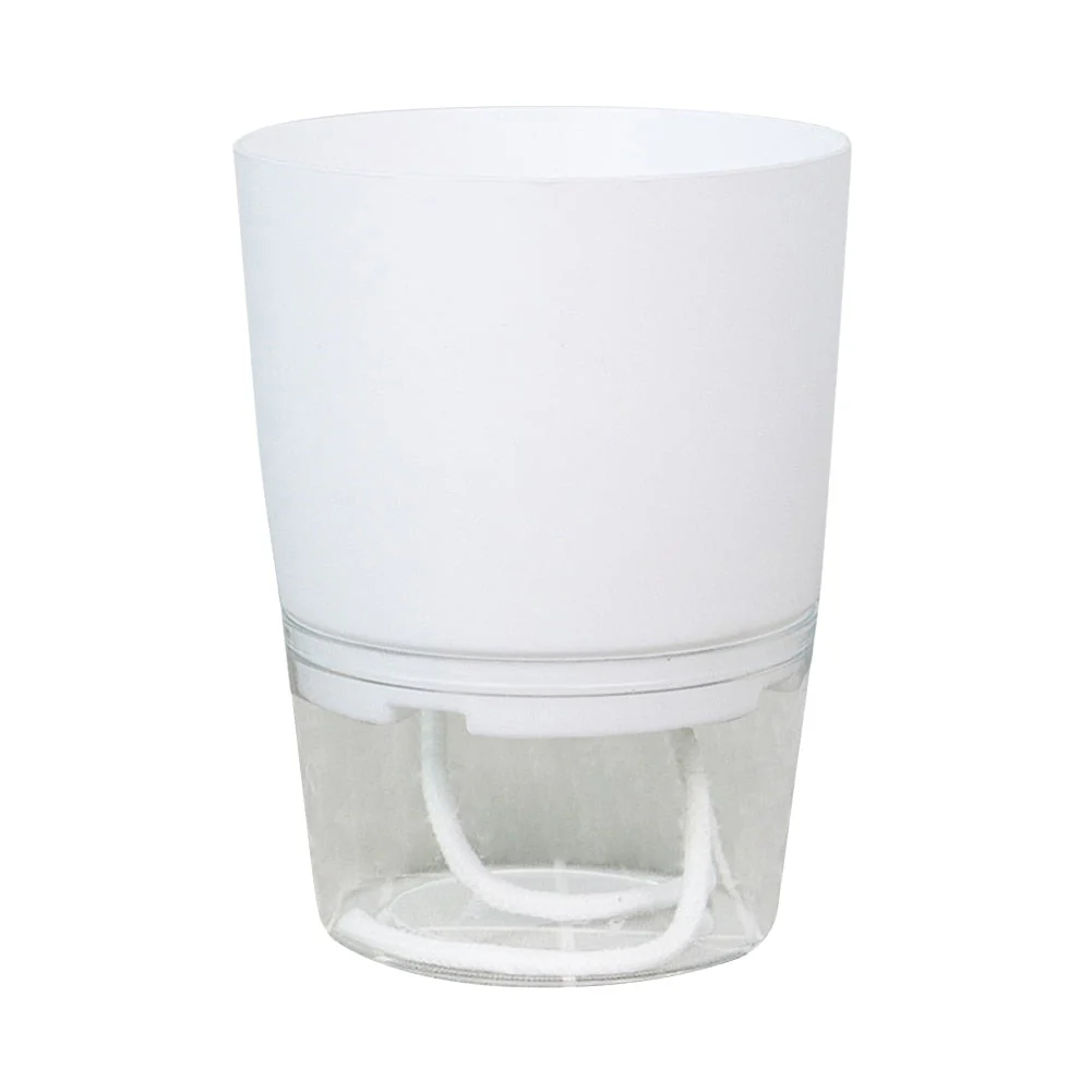 HULIANFU Watering Planter Handmade 2 Layer Self Watering Plant Flower Pot With Water Container Round Flowerpot Home Garden Decor - Deanwangkt