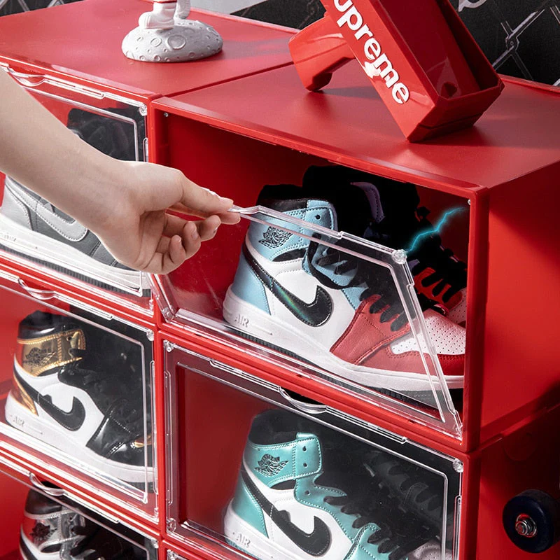 HULIANFU Transparent Anti-oxidation Shoe Box Aj Shoe Storage Box Household Drawer Type Dust-proof Plastic Shoe Display Stand - Deanwangkt