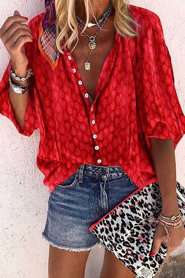 hulianfu hulianfu Solid Color Button Loose Shirt(4 Colors) - Deanwangkt