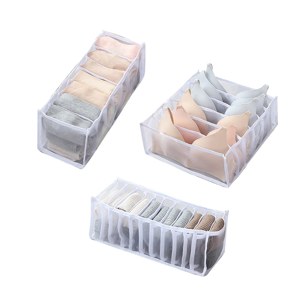 HULIANFU Underwear Bra Organizer Storage Box Drawer Closet Organizers Divider Boxes For Underwear Scarves Socks Bra - Deanwangkt
