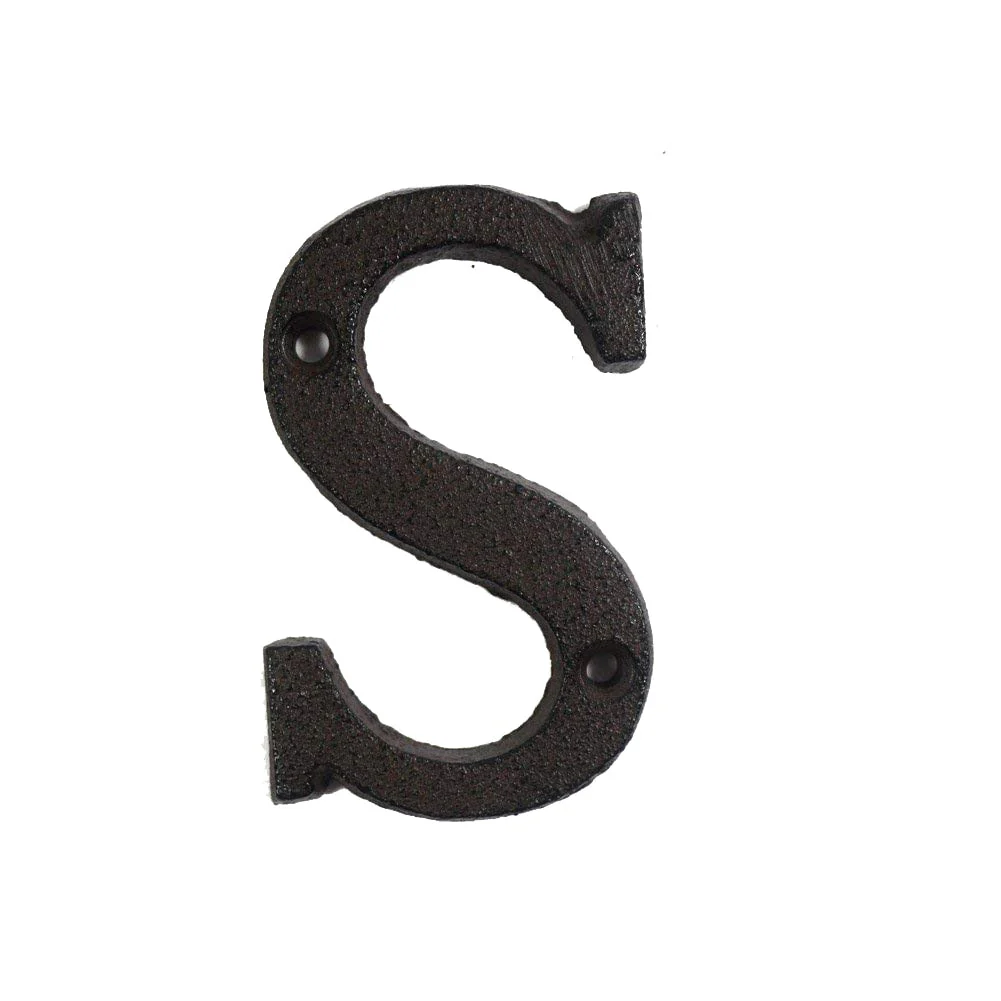HULIANFU Metal Letters Numbers Cast Iron Decoration House Sign Doorplate DIY Cafe Wall CLH@8 - Deanwangkt