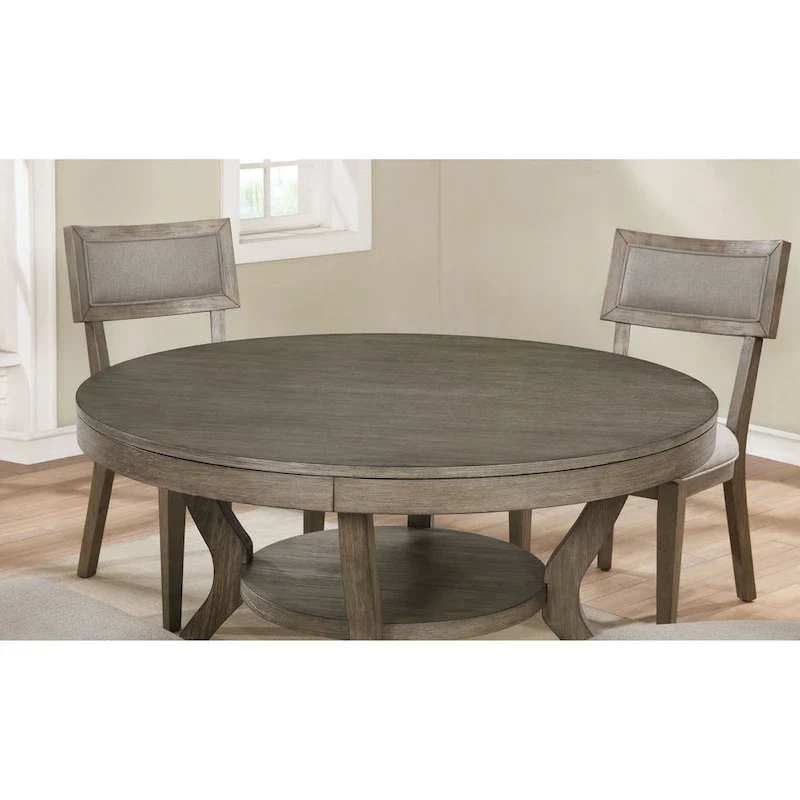 Melody Fields Rustic 48-inch Grey Wood Round Dining Table