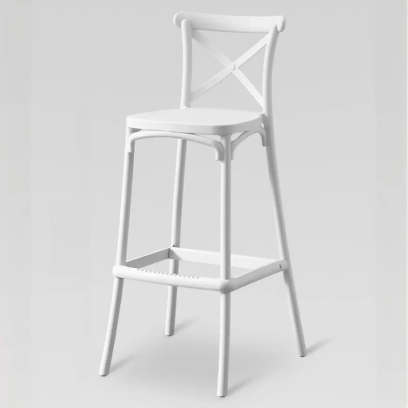 Modern Acrylic Square Counter Height Stools with Back