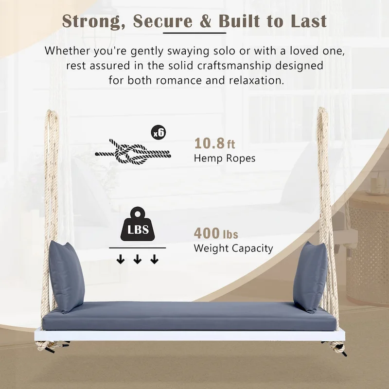 Patio Wooden Swing Chair