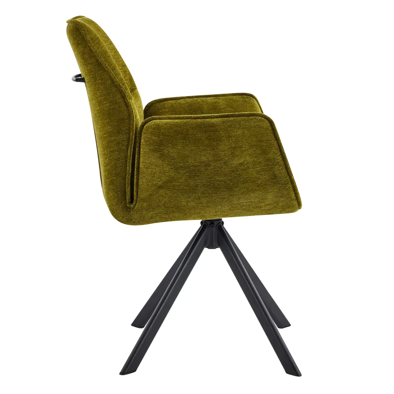 Swivel Modern Fabric High Back Upholstered Dining Chair