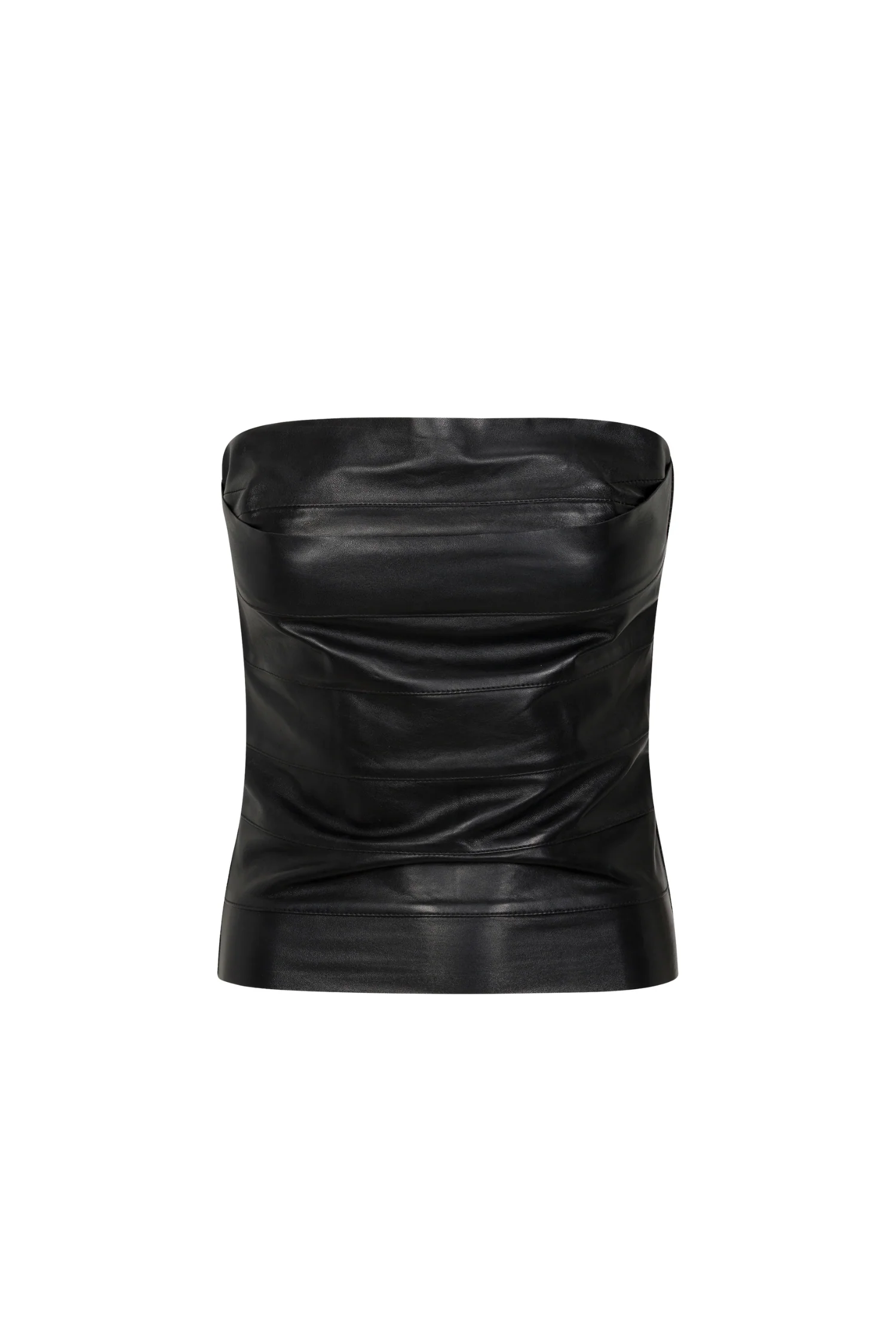 LUPE CORSET - BLACK LEATHER