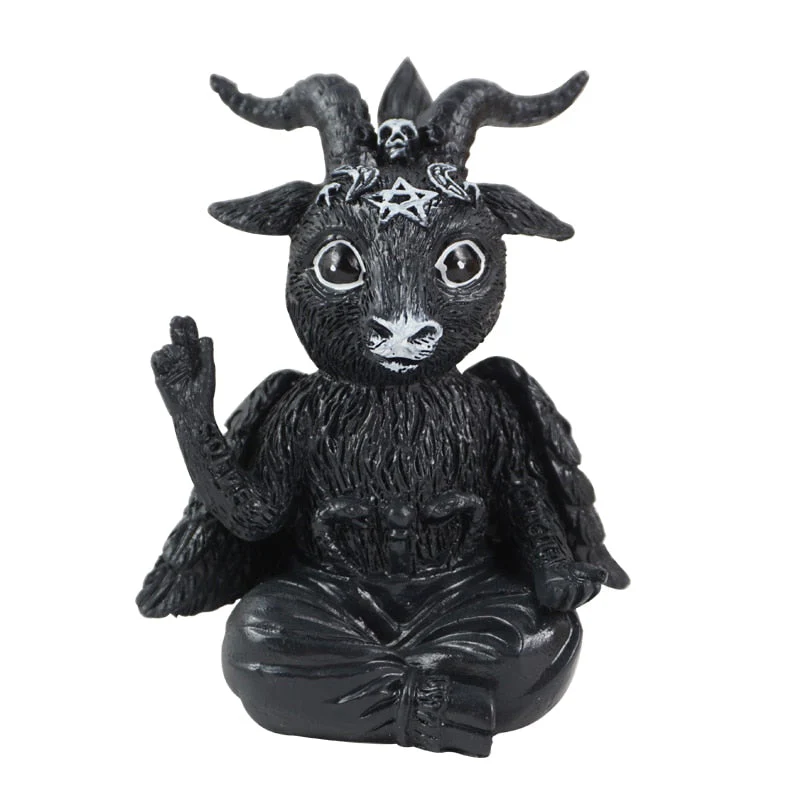 HULIANFU Resin Figure Wizard Figurines Black Magic Cat Ornaments Table Art Original Gifts Cute Miniatures Modern Room Decoration - Deanwangkt