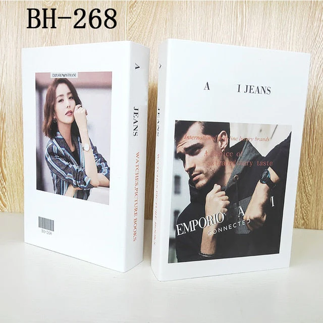 HULIANFU Ins Fashion Fake Books for Decoration Home Decor Coffee Table Book Simulation Prop Book Model Hotel Room Unopenable Box Book - Deanwangkt