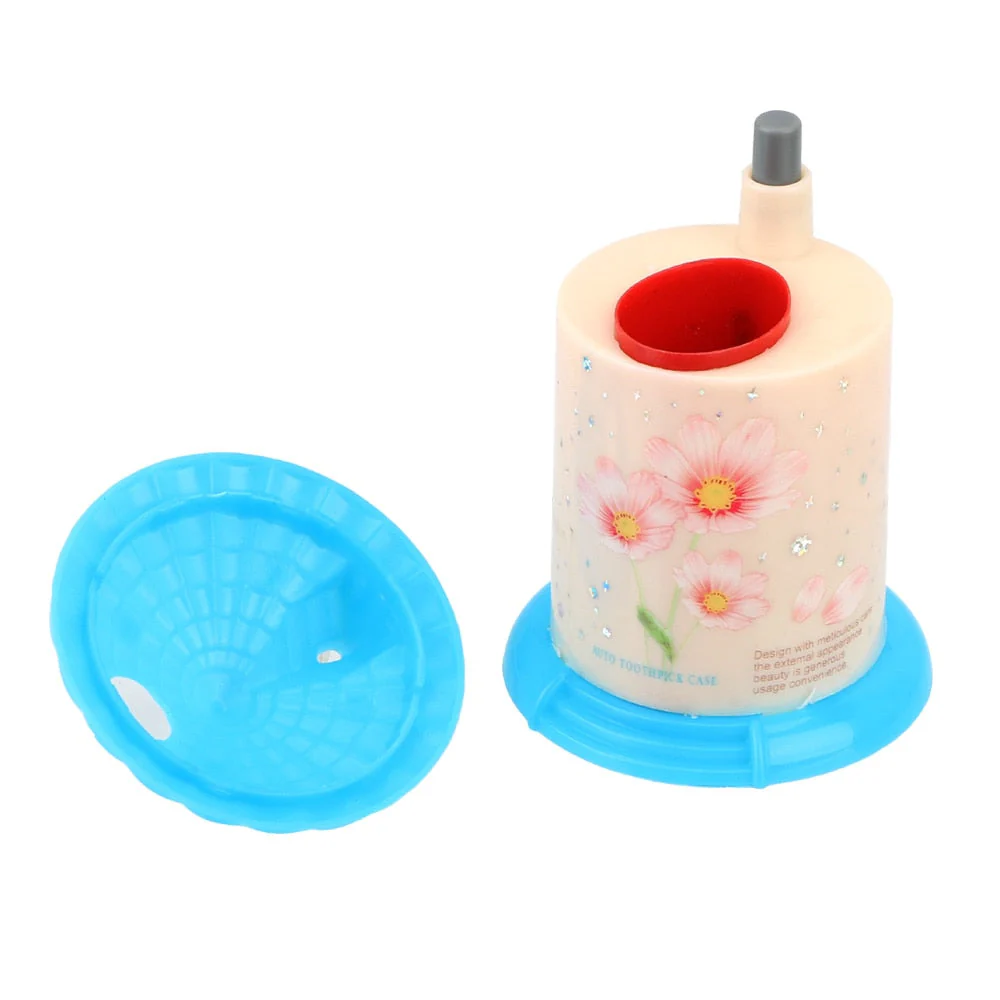 HULIANFU Portable Automatic Toothpick Holder Creative Toothpick Box Fashion House Shaped Lovely Home Organizer Random Color - Deanwangkt