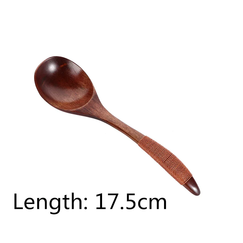 HULIANFU Natural Wooden Spoon & Fork Dinner Kit Rice Soups Utensil Cereal Handmade  Home Tableware Dinnerware Cutlery For Kicthen - Deanwangkt