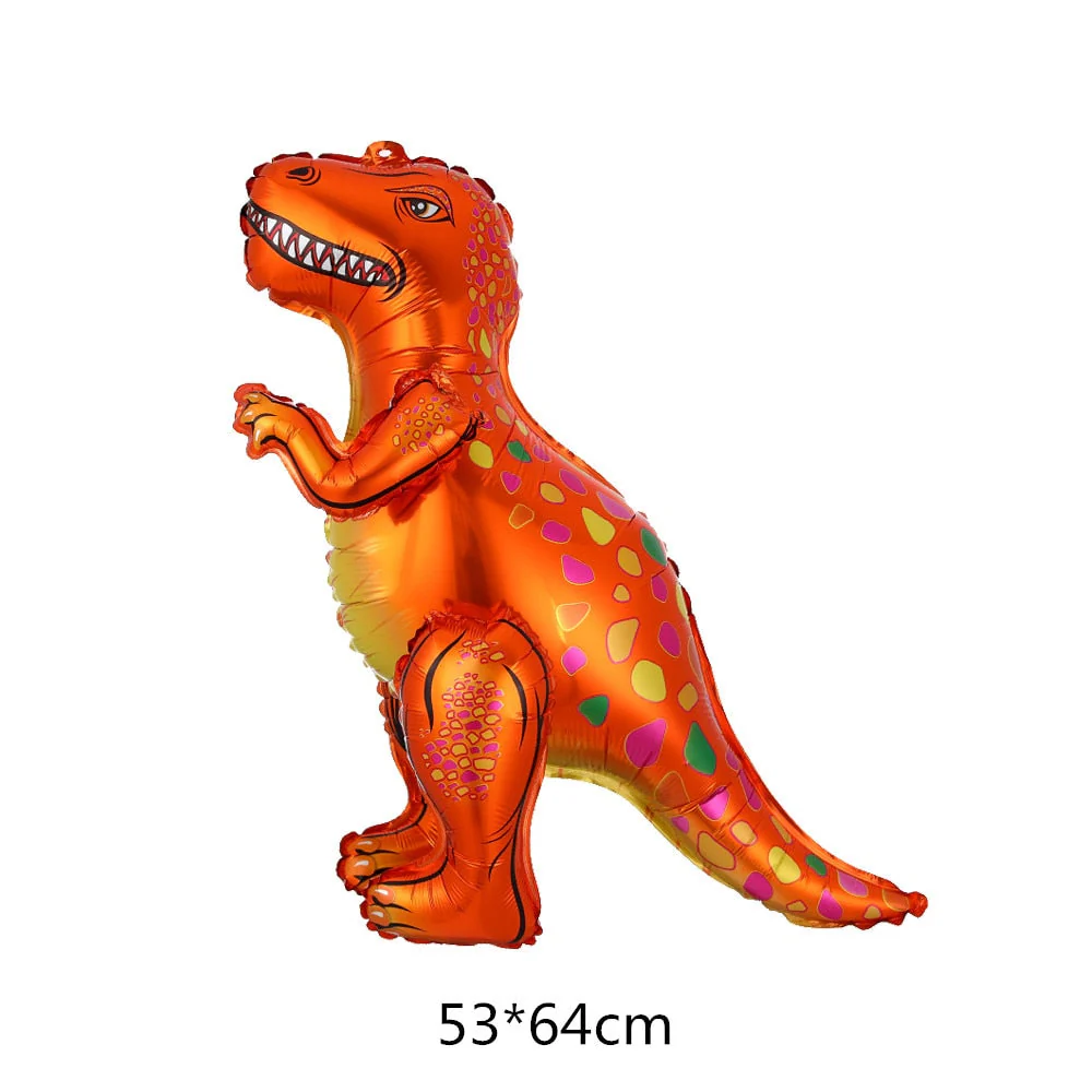 HULIANFU Large 4D Walking Dinosaur Foil Balloons Jungle Animal Boys Birthday Party Decors Jurassic  Standind Dragon Kids Toys Air Globos - Deanwangkt