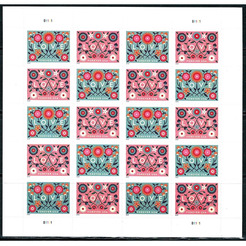 Love 2022, (Sheet of 20) - TWENTYSTAMPS