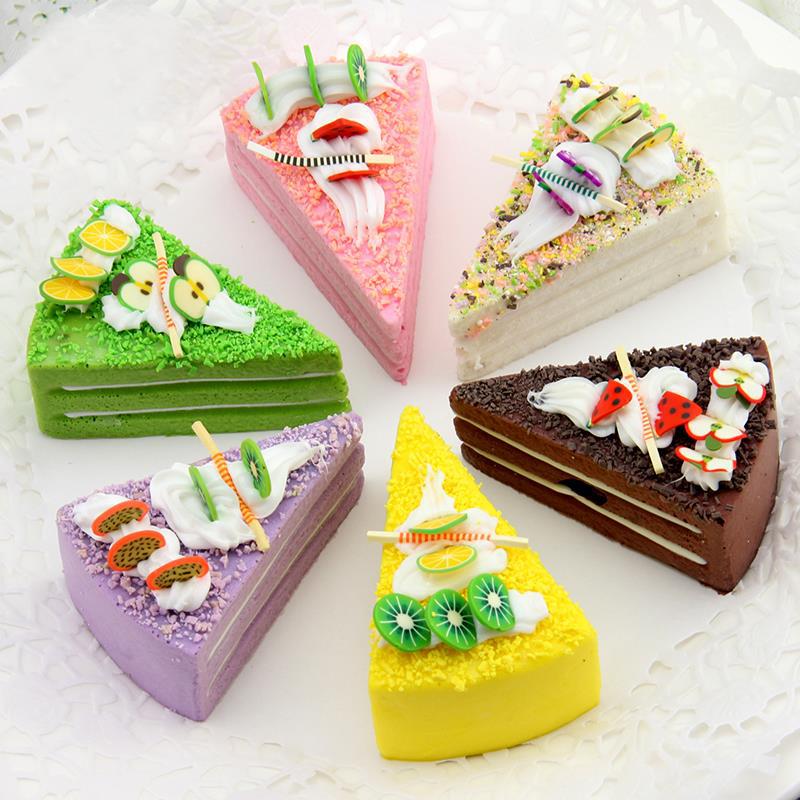HULIANFU Simulation Fruit Cake Bread Model Food Photo Props Artificial Slicing Cake Fake Ice Cream Cake Funny Gift Cake Shop Display Dec - Deanwangkt