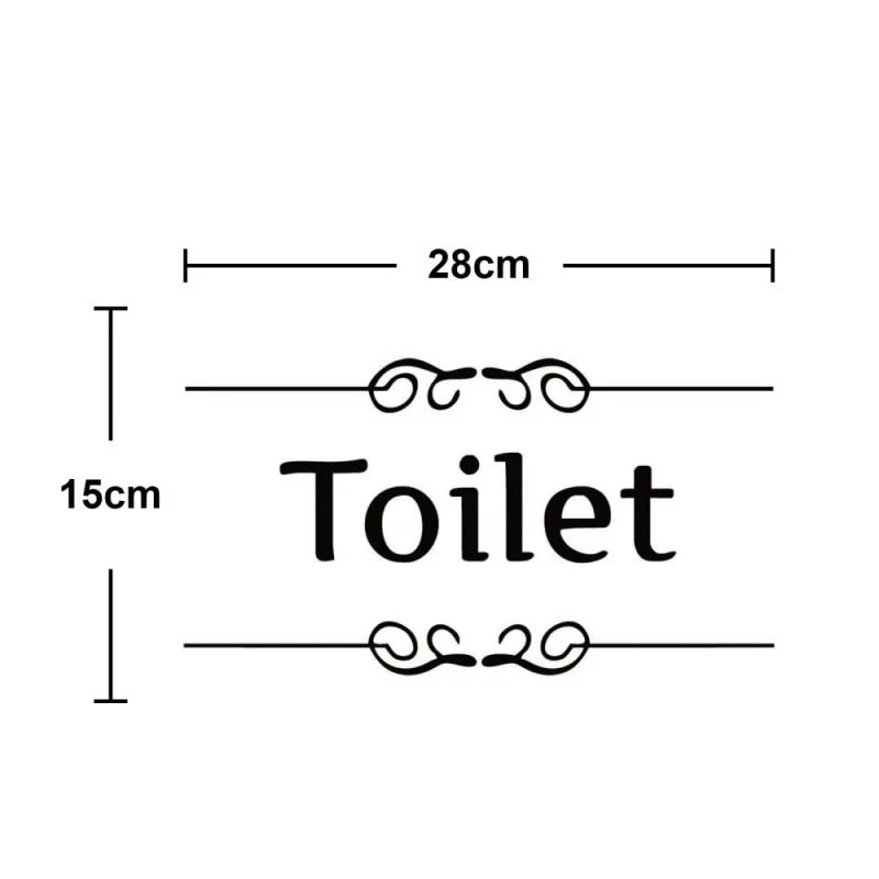 HULIANFU WC Toilet Entrance Sign Door Stickers For Public Place Home Decoration Creative Pattern Wall Decals Diy Funny Vinyl Mural Art - Deanwangkt
