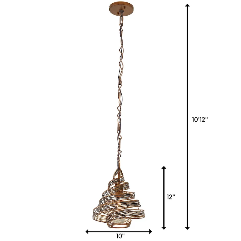 Flow Hand-Crafted Recycled Steel 1-Light Mini Pendant