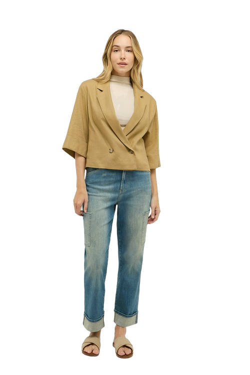 Angenehm weiche Jeans mit Elasthan – Detail der Naht