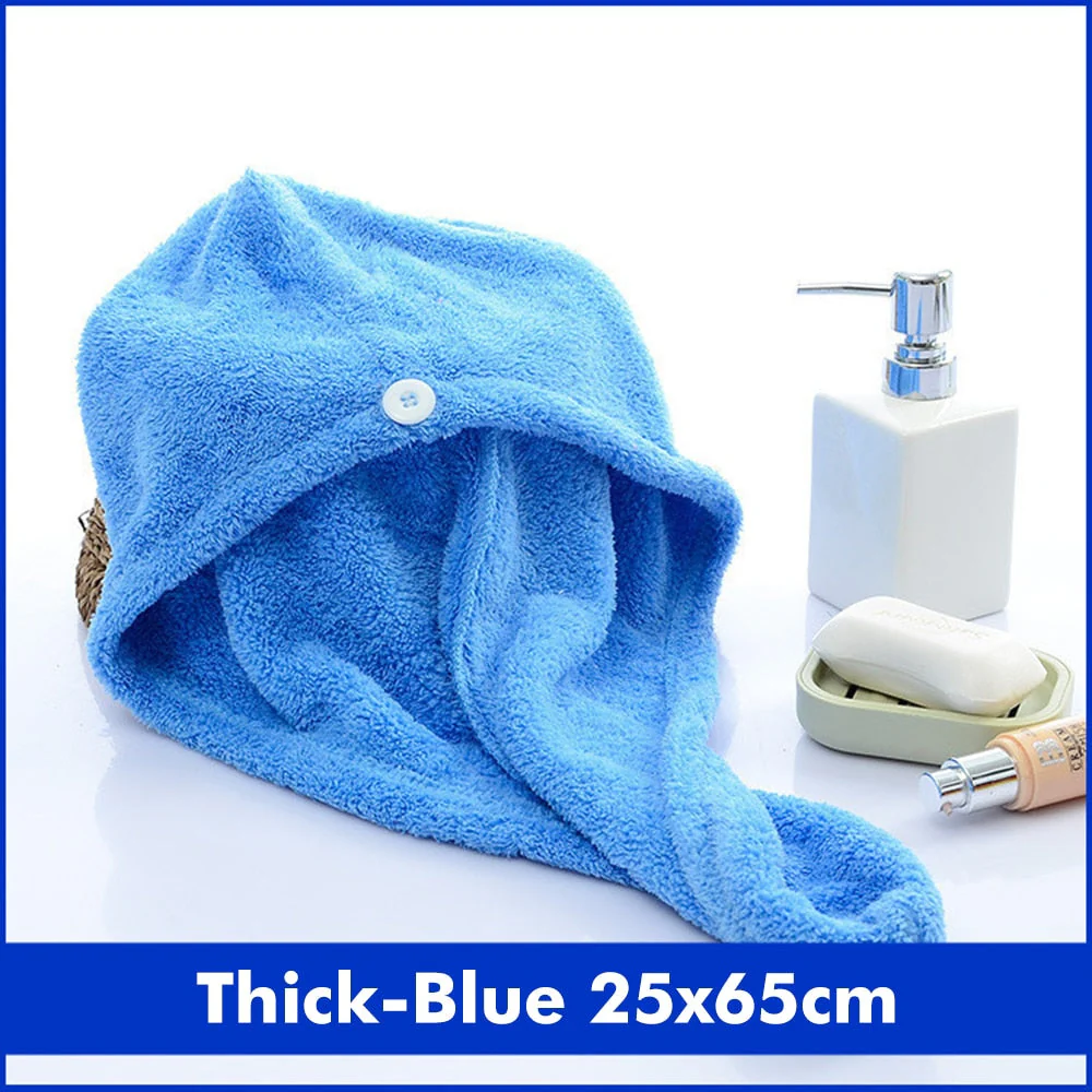 HULIANFU Rapid Drying Hair Towel Microfiber Soft Skin Friendly Warp Hat Quickly Hair Drying Cap Bath Tool Shower Towel Women Lady Toallas - Deanwangkt