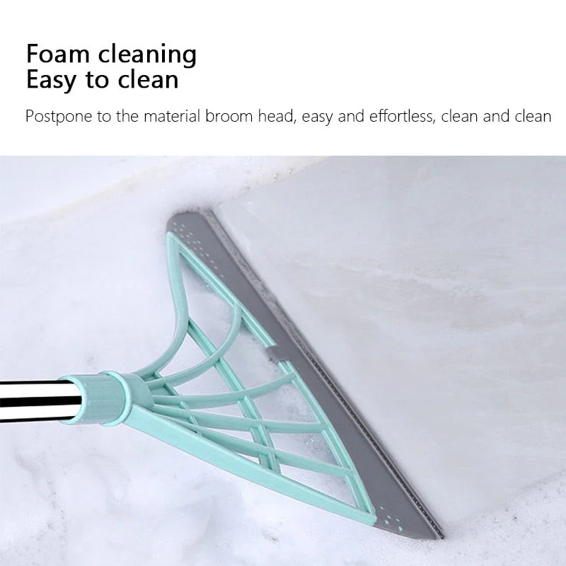 HULIANFU Magic Broom Rubber Hand Push Sweeper Floor Wiper Squeegee for Floor Cleaning Floor Squeegee Sweeping Brush Pet Hair Broom - Deanwangkt