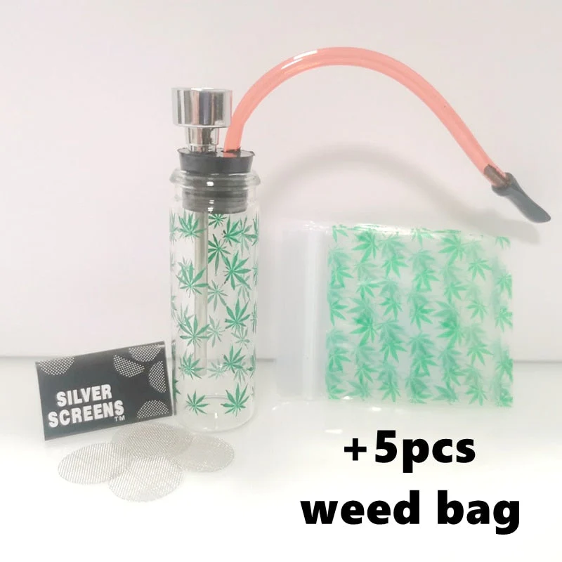 HULIANFU SWSMOK Glass Popular Bottle Water Pipe Portable Mini Hookah Shisha Tobacco Smoking Pipes For Metal Tube Filter - Deanwangkt