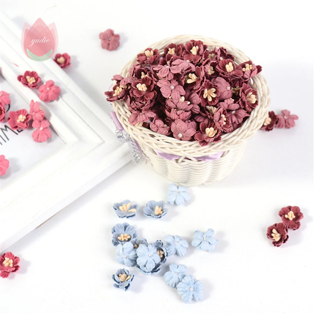 HULIANFU Silk Rose Artificial Flowers 2cm Fake Flowers for Home Decor Garden Wedding Marriage Decoration DIY Clothing Wreath Accessories - Deanwangkt