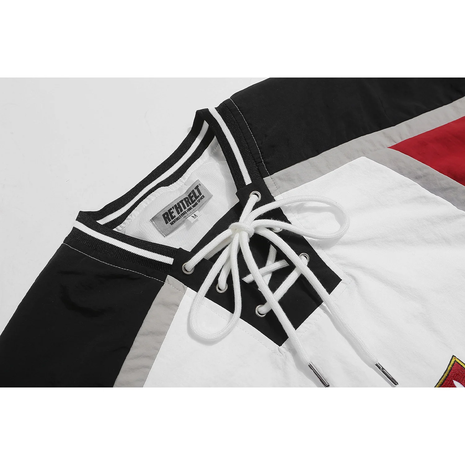 K14 n retro popular autumn and winter street men's color matching waterproof jersey jacket slippery men's and women's trench coat - Deanwangkt