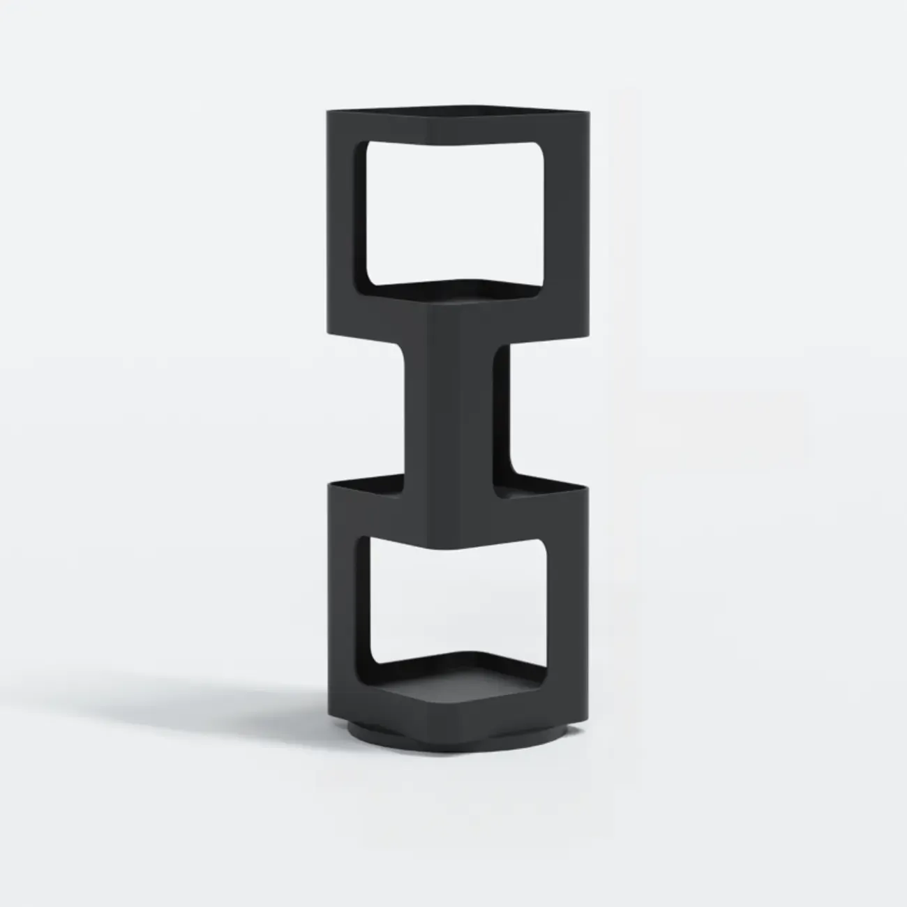 Chic Rotatable 4-Tier Vertical Metal Open Back Bookcase