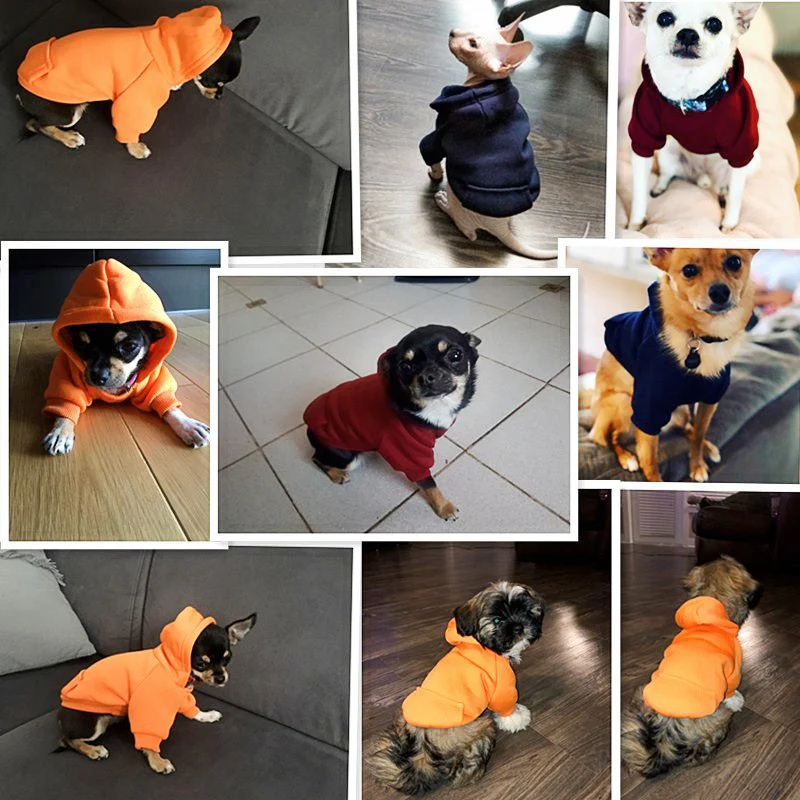HULIANFU Pet Dog Clothes For Small Dogs Clothing Warm Clothing for Dogs Coat Puppy Outfit Pet Clothes for Large Dog Hoodies Chihuahua - Deanwangkt