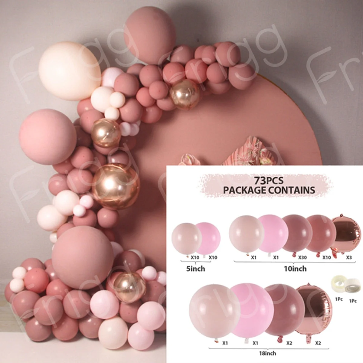 HULIANFU Macaron Pink Balloon Garland Arch Kit Wedding Birthday Party Decoration Kids Globos Rose Gold Confetti Latex Ballon Baby Shower - Deanwangkt