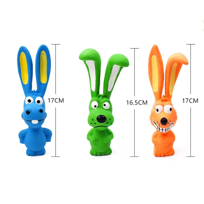 HULIANFU Pets Dog Toys Screaming Chicken Squeeze Sound Toy Rubber Pig Duck Squeaky Chew Bite Resistant Toy Puppy Training Interactive - Deanwangkt