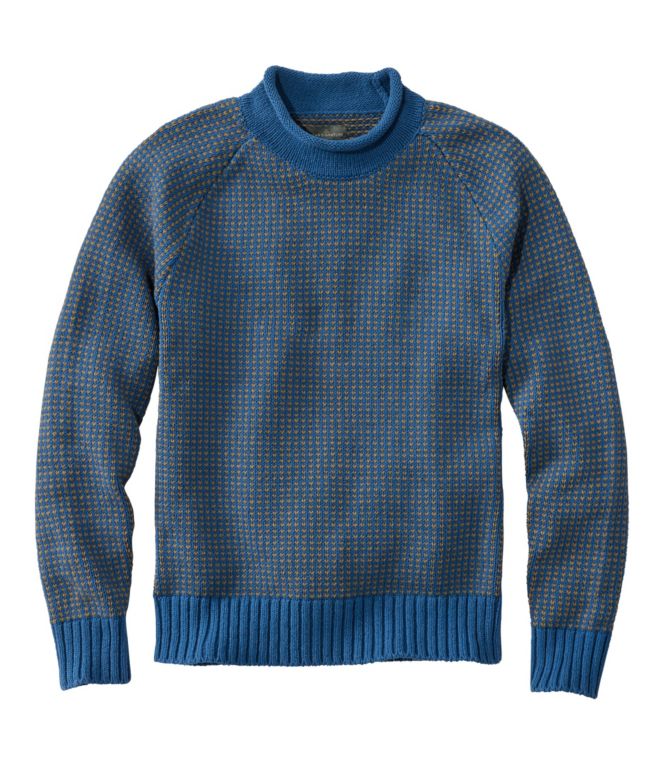 Men's Signature Organic Cotton Rollneck Sweater, Fair Isle