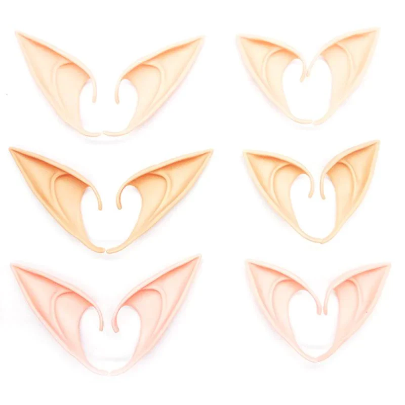 HULIANFU Party Decoration Latex Ears Fairy Cosplay Costume Accessories Angel Elven Elf Ears Photo Props Adult Kids Toys Halloween Supply - Deanwangkt