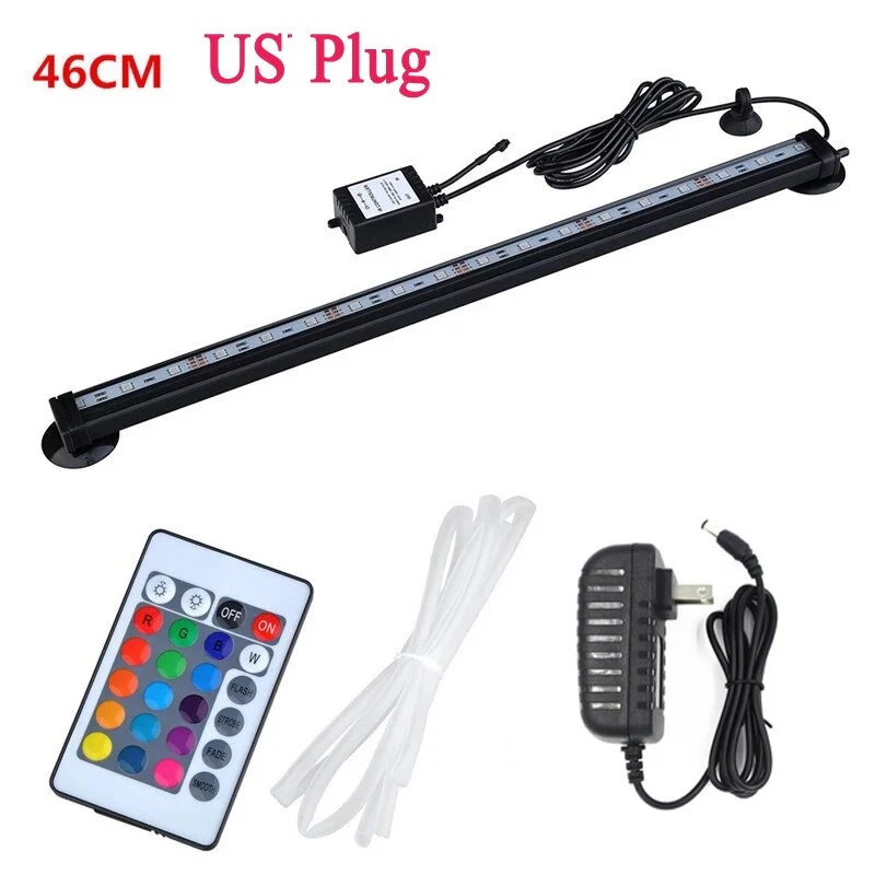 HULIANFU LED Air Bubble Light Aquarium Lamp Underwater Submersible Fish Tank Light Color Changing  Making Oxygen for Fish Tank - Deanwangkt
