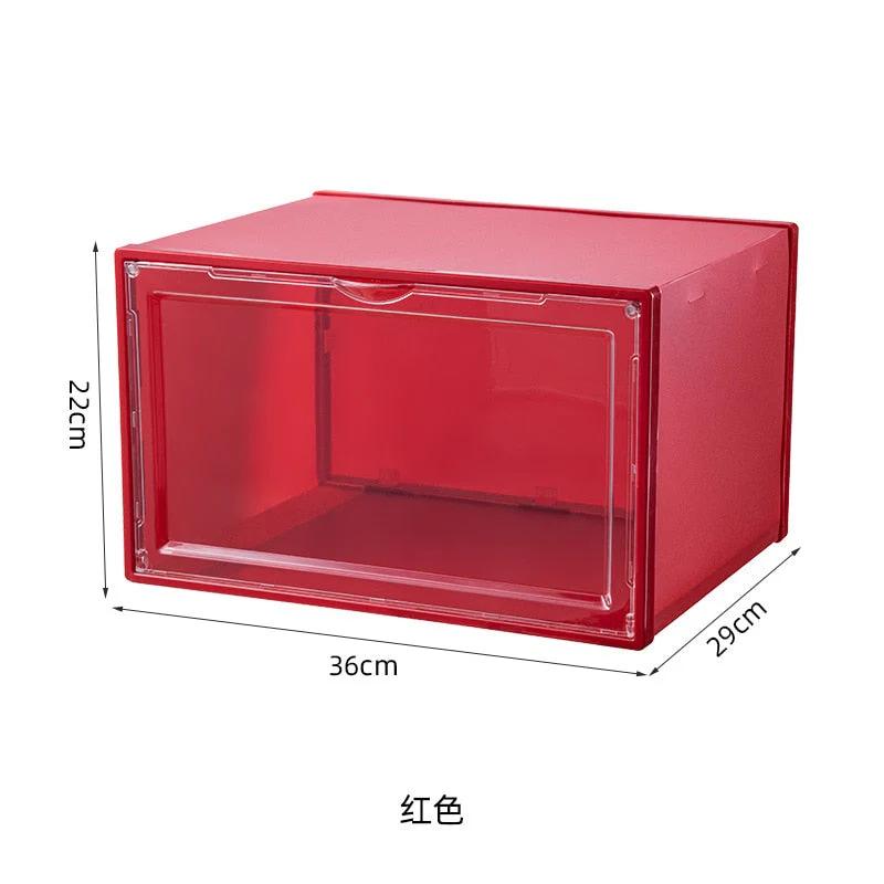HULIANFU Transparent Anti-oxidation Shoe Box Aj Shoe Storage Box Household Drawer Type Dust-proof Plastic Shoe Display Stand - Deanwangkt